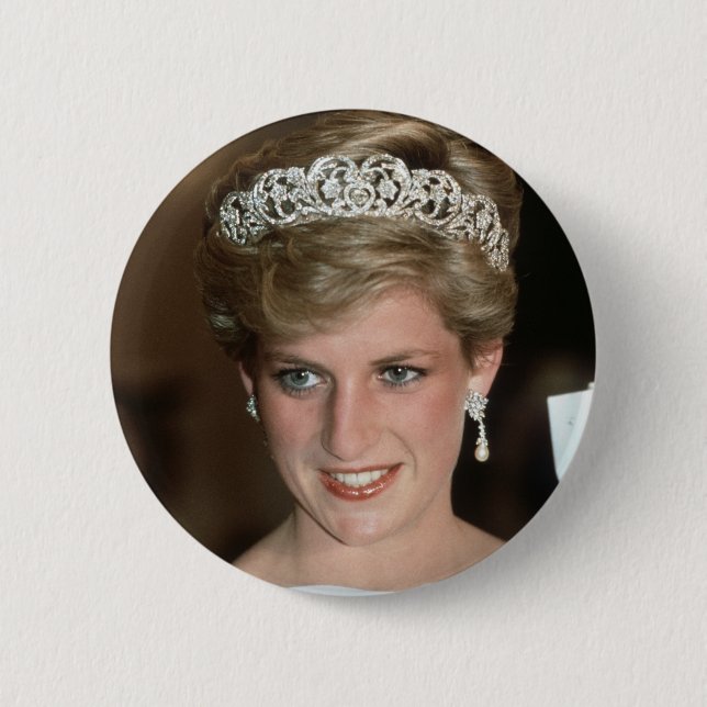 Sunning! HRH Princess of Wales Pinback Button (Front)