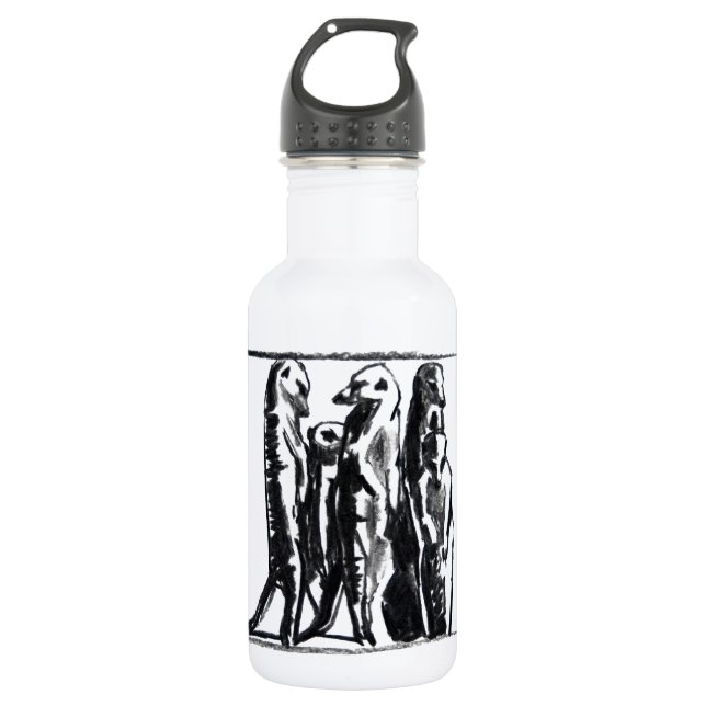 Sunning Meerkats - Stainless Steel Water Bottle (Front)