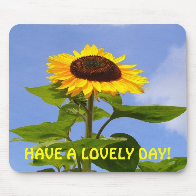 Sunnny Sunflower custom text  Mouse Pad (Front)