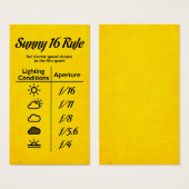 Sunny 16 rule (Front & Back)