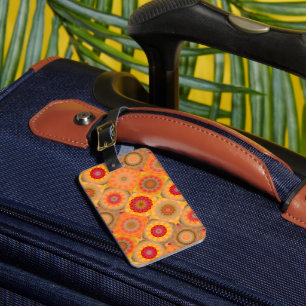 Sunny Abstract Floral Design Luggage Tag