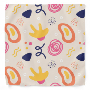 Sunny Abstract Shapes Bliss Pattern Bandana