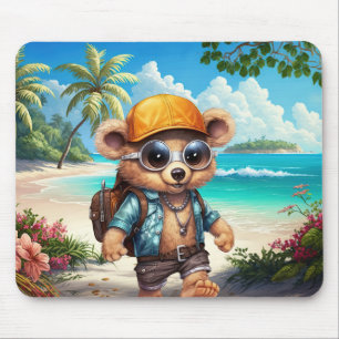 Sunny Adventures with Beachy Bear - Ready for Fun Mouse Pad
