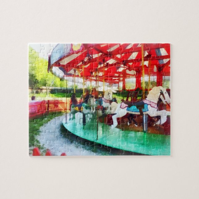 Sunny Afternoon on the Carousel Jigsaw Puzzle (Horizontal)