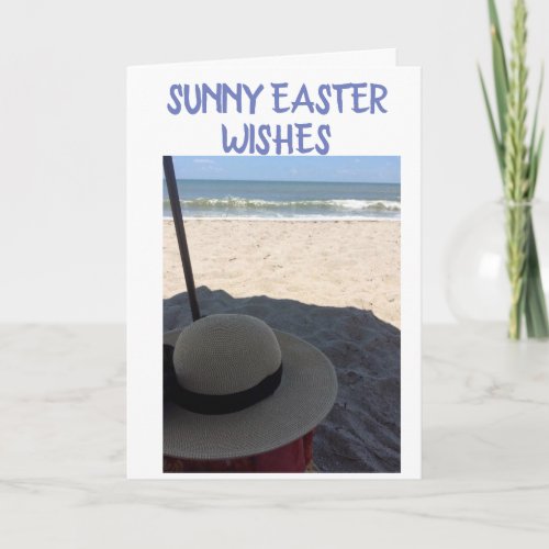 SUNNY AND BEACHY EASTER WISHESHAPPY SPRING HOLIDAY CARD