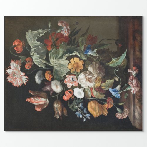 SUNNY ANTIQUE FLORAL PAINTING BY RUYSCH DECOUPAGE WRAPPING PAPER