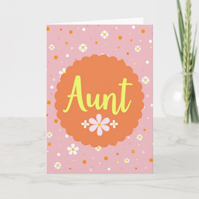 Sunny Aunts Day Daisies Card (Front)