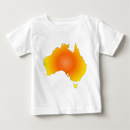 Sunny Australia Map Baby T_Shirt