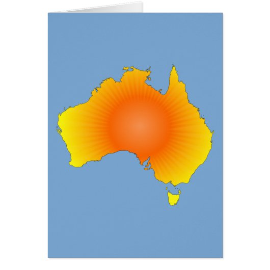 Sunny Australia Map Cards (Front)