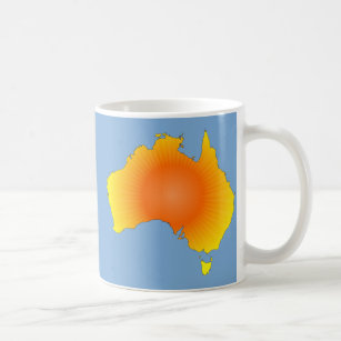 Sunny Australia Map Coffee Mug