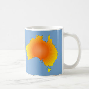 Sunny Australia Map Coffee Mug