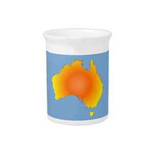 Sunny Australia Map Drink Pitcher