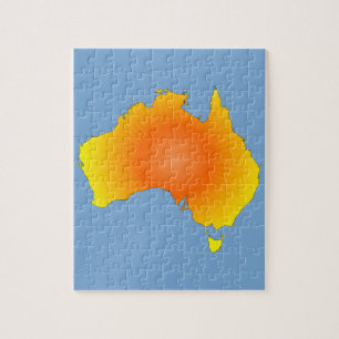 Sunny Australia Map Jigsaw Puzzle