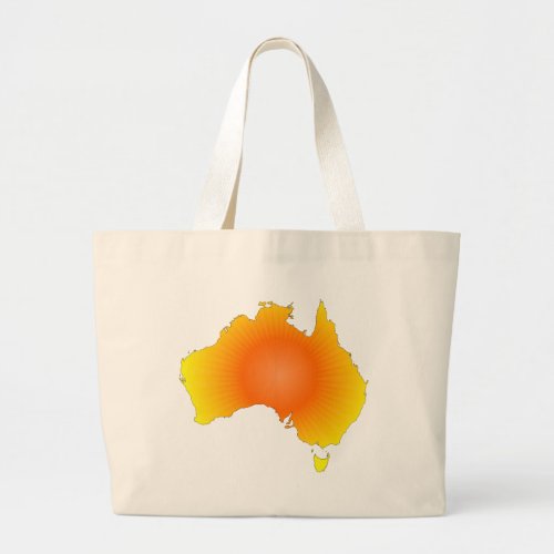 Sunny Australia Map Large Tote Bag