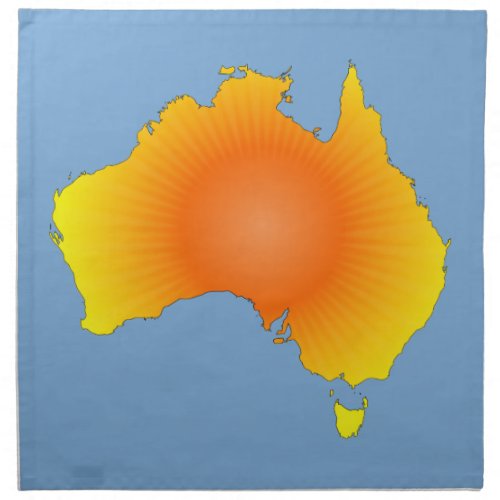 Sunny Australia Map Napkin