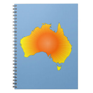 Sunny Australia Map Notebook