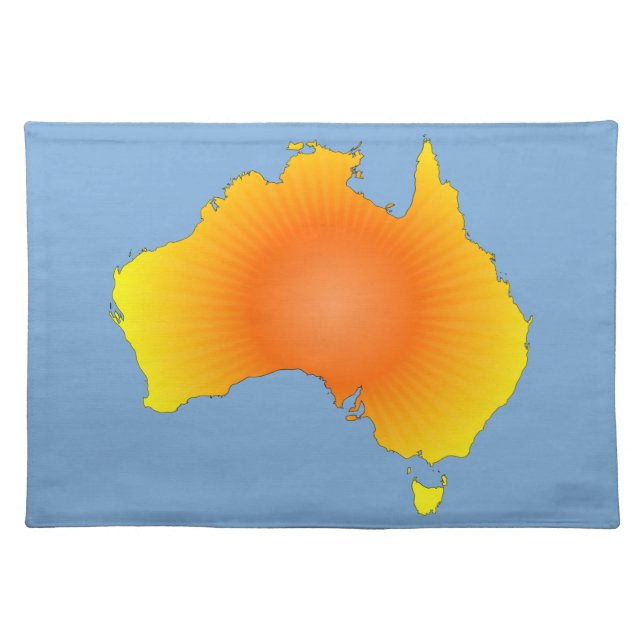 Sunny Australia Map Placemat (Front)