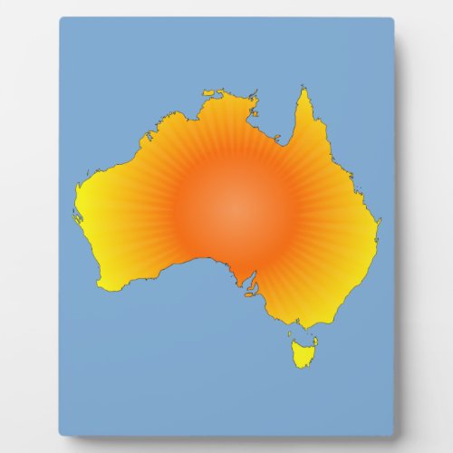 Sunny Australia Map Plaque