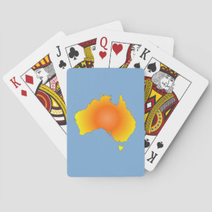 Sunny Australia Map Poker Cards