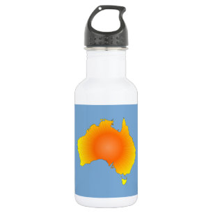 Sunny Australia Map Water Bottle