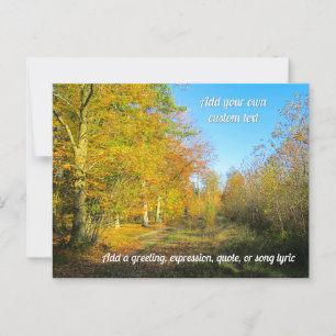 Sunny Autumn Forest - Personalized Postcard