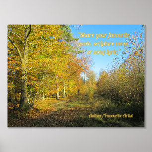 Sunny Autumn Walk - Personalized Foil Prints