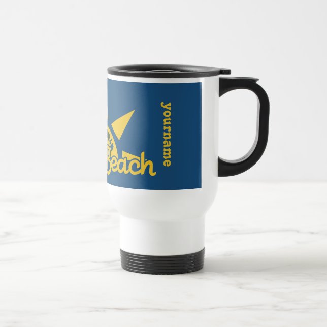 Sunny Beach BULGARIA custom monogram & color mugs (Right)