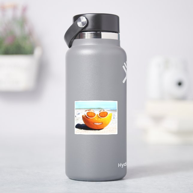Sunny Beach Day Orange  Sticker (HydroFlask)