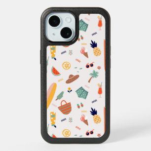 Sunny Beach Fun Pattern iPhone 15 Case
