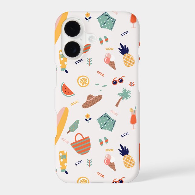 Sunny Beach Fun Pattern Samsung Galaxy Case (Back)