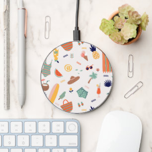 Sunny Beach Fun Pattern Wireless Charger