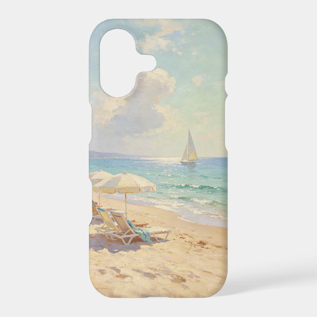 Sunny Beach Impressionist Art Case-Mate iPhone Case (Back)