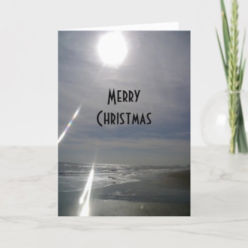 SUNNY BEACH MERRY CHRISTMASHAPPY NEW YEAR TOO HOLIDAY CARD