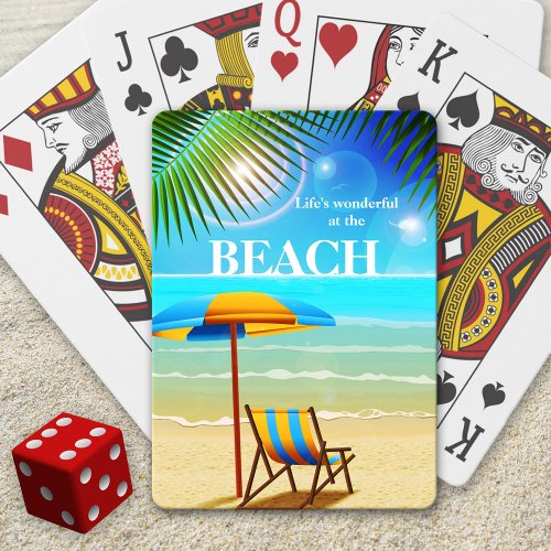 Sunny Beach Summer Fun Playing Cards Deck