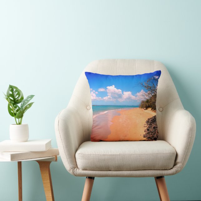 Sunny Beach Throw Pillow (Chair)