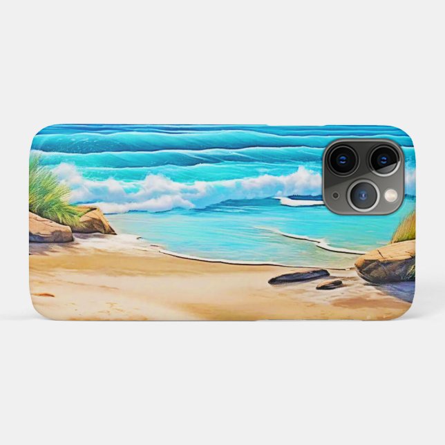 Sunny Beach Waves Design Case-Mate iPhone Case (Back (Horizontal))