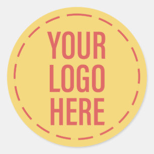 Sunny Beach Yellow Theme Brand Logo Classic Round Sticker