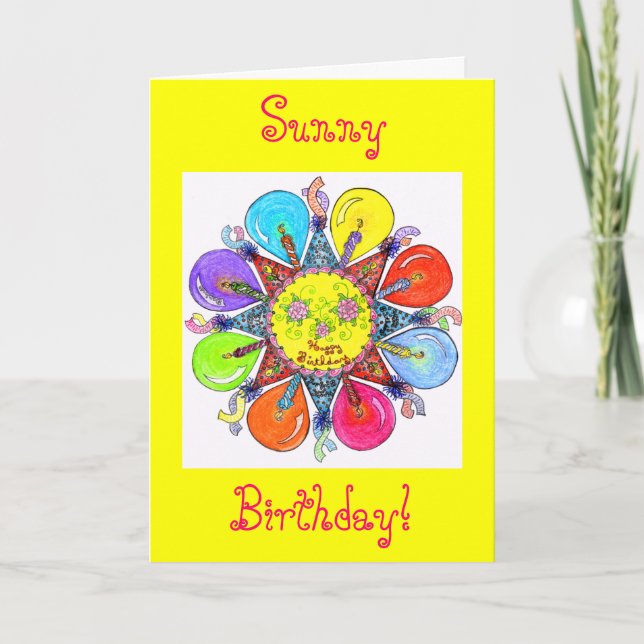 Sunny Birthday - Greeting Card (Yellow Birthday) (Front)