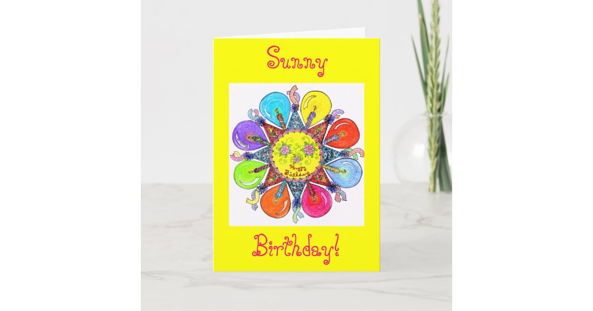 Sunny Birthday - Greeting Card (Yellow Birthday) | Zazzle.com