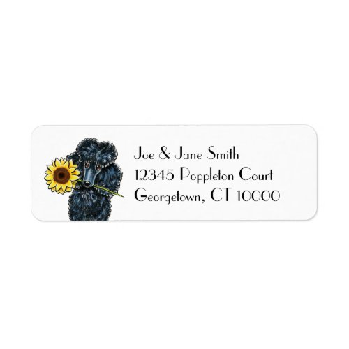 Sunny Black Miniature Poodle Label