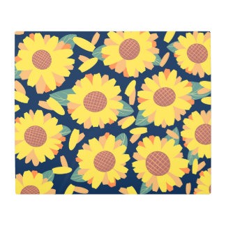 Sunny Bloom Doodles Metal Print