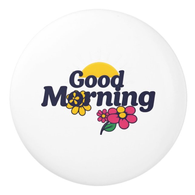 Sunny Bloom Morning  Ceramic Knob (Front)