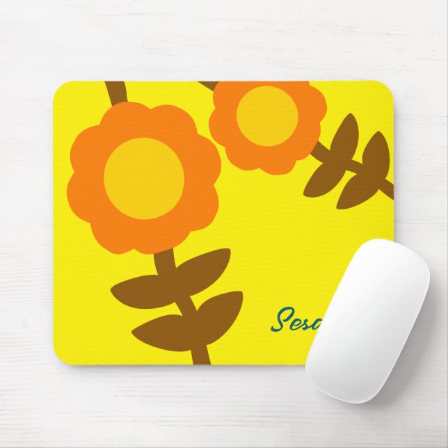  Sunny Bloom Mouse Pad (With Mouse)