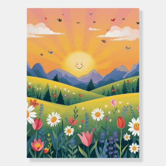 Sunny Blooming Garden Poster
