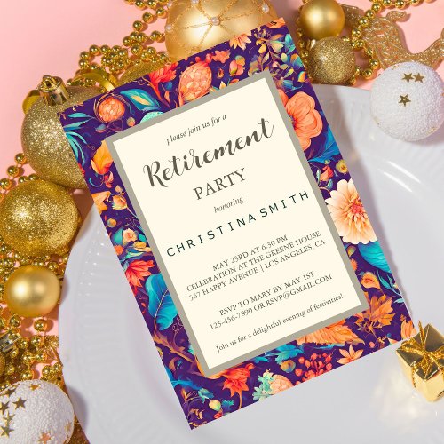Sunny Botanical Festive Floral Retirement Party
