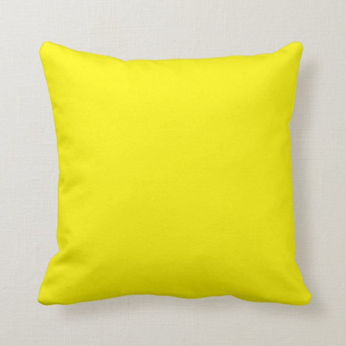 Sunny Bright Yellow Throw Pillow Zazzle Com