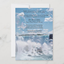 Sunny Bubbly Waterfall Wedding Invitation (AI)