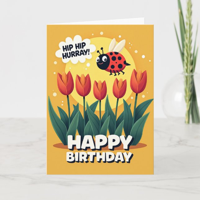 Sunny Bug Birthday Card (Front)