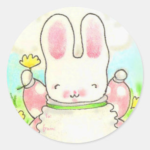Sunny Bunny gift tag sticker