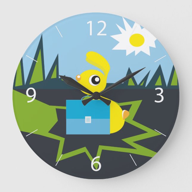 Sunny Bunny Large Clock (Front)
